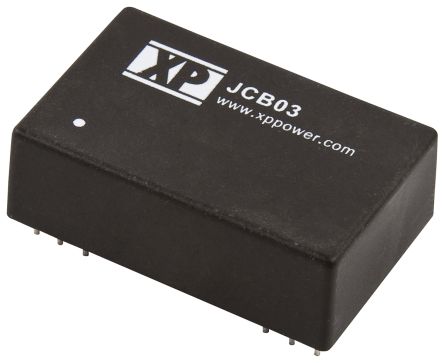 XP Power JCB DC-DC Converter, 12V Dc/ 250mA Output, 4.5 → 9 V Dc Input, 3W, Through Hole, +100°C Max Temp -40°C