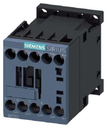 Siemens SIRIUS 3RT2 Steuerrelais 4 KW, 3P 3 Schließer, 24 V DC / 22 A, 45mm X 73mm