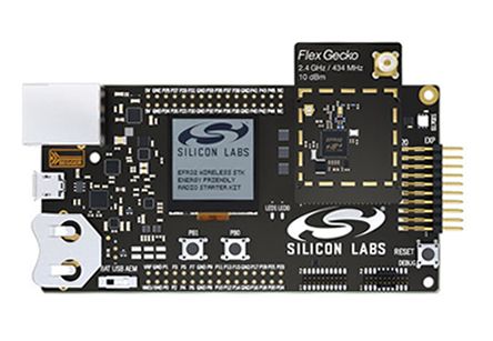 Silicon Labs Flex Gecko 2.4 GHz, 434 MHz Wireless Protocol Development Starter Kit for EFR32