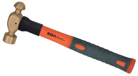 Ega-Master Hammer, Kugelhammer Aus Beryllium-Kupfer Funkenfrei Fiberglas-Stiel 200g 280 Mm