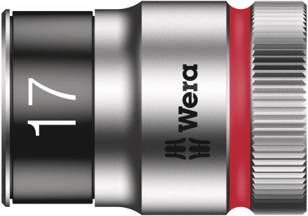 Wera 17mm Hex Socket With 1/2 In Drive, Length 37 Mm