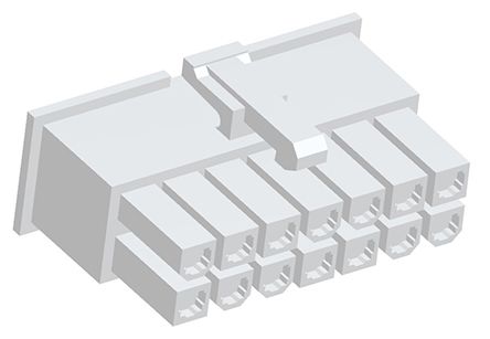 TE Connectivity VAL-U-LOK Steckverbindergehäuse Buchse 4.2mm, 14-polig / 2-reihig Abgewinkelt, Kabelmontage Für