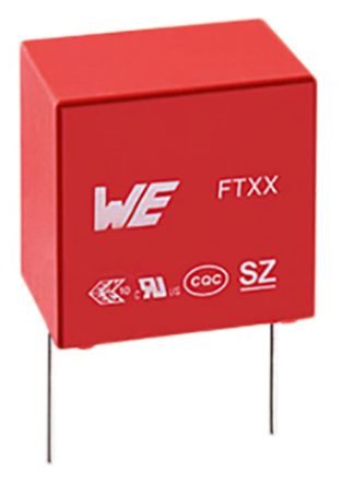 Wurth Elektronik WCAP-FTXX Metallised Polypropylene Film Capacitor, 310V Ac, ±10%, 220nF