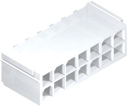Molex Mini-Fit Jr. Leiterplatten-Stiftleiste Gerade, 16-polig / 2-reihig, Raster 4.2mm, Kabel-Platine,