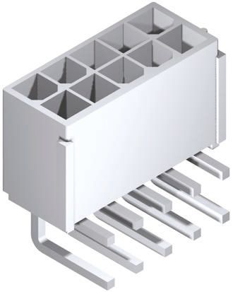 Molex Mini-Fit Jr. Leiterplatten-Stiftleiste Gewinkelt, 14-polig / 2-reihig, Raster 4.2mm, Kabel-Platine,