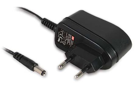 MEAN WELL 6W Plug-In AC/DC Adapter 5V Dc Output, 1.2A Output