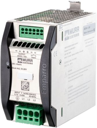 Murrelektronik Limited Murrelektronik EMPARRO 2, 3-Phasen Switch-Mode DIN-Schienen Netzteil 240W, 400V Ac, 24V Dc / 10A