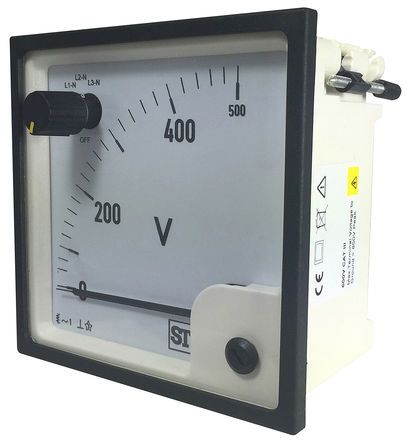 Sifam Tinsley SS74 Series Analogue Voltmeter AC, 68 X 68 Mm