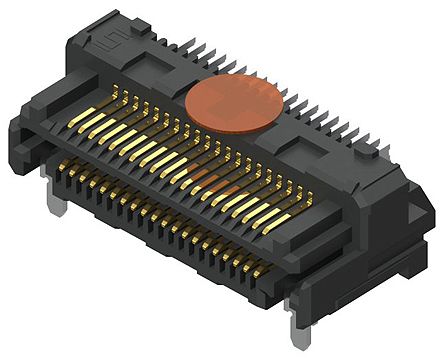 Samtec Conector Macho Para PCB Ángulo De 90° Serie LSHM De 40 Vías, 2 Filas, Paso 0.5mm, Para Soldar, Montaje