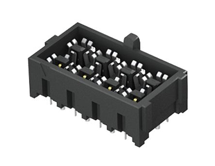 Samtec IJ5 Series Straight Through Hole Mount PCB Socket, 8-Contact, 2-Row, 4mm Pitch, Solder Termination
