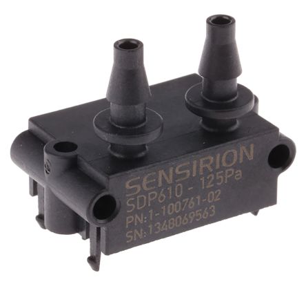 Sensirion Capteur De Pression, Différentiel 125Pa Max, Pour Air, Azote, Oxygène, Tuyau De 5,2 Mm
