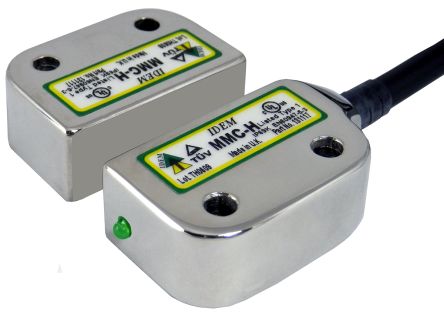 IDEM MMC-H Series Magnetic Non-Contact Safety Switch, 24V Dc, 316 Stainless Steel Housing, 2NC, 2m Cable