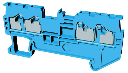 Omron Bloc De Jonction Rail DIN Sans Fusible XW5T, 1.5mm², Enfichable, Bleu