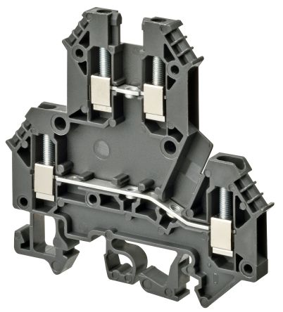 Omron XW5T Reihenklemmenblock Zweifach Grau, 2.5mm², 600 V / 20 (UL) A, 24 (IEC) A, Schraubanschluss