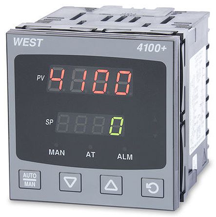 West Instruments P4100+ PID Temperaturregler Tafelmontage, 3 X Relais, Halbleiterrelais Ausgang/ Thermoelement Eingang,