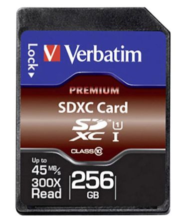Verbatim Premium SDXC SD-Karte 256 GB Class 10, UHS-1 U1