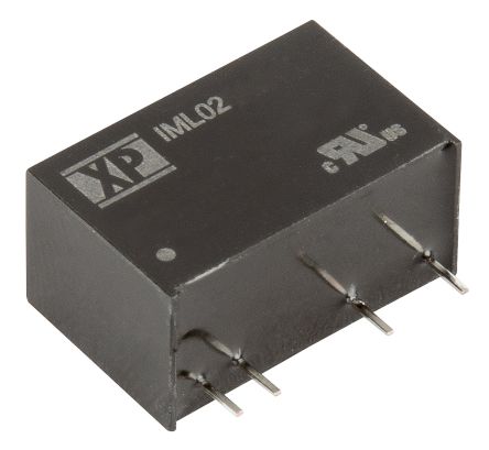 XP Power IML02 DC/DC-Wandler 2W 12 V Dc IN, ±15V Dc OUT / ±66mA 4kV Ac Isoliert