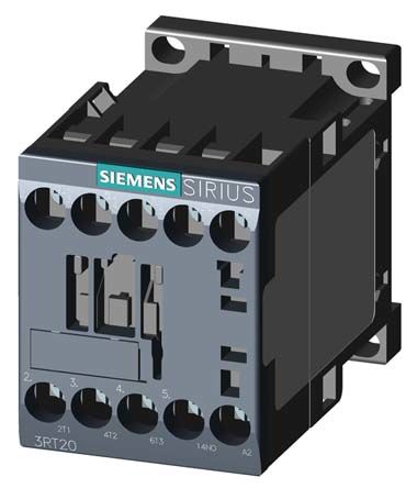 Siemens 3RT2 Series Contactor, 3-Pole, 9 A, 4 KW, 3NO, 690 V Ac