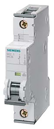 Siemens 5SY4 MCB Leitungsschutzschalter Typ C, 1-polig 40A 230V, Abschaltvermögen 10 KA Sentron DIN-Schienen-Montage