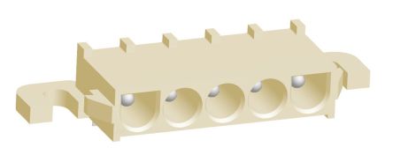 TE Connectivity Universal MATE-N-LOK Leiterplatten-Stiftleiste Gewinkelt, 5-polig / 1-reihig, Raster 6.35mm,