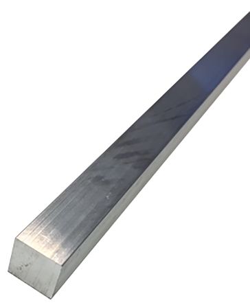 RS PRO Aluminium Vierkant Stab, 25mm X 25mm, Länge 1m