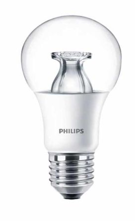 Philips Lighting Philips MASTER, LED, LED-Lampe, Kolbenform Dimmbar, 8,5 W / 230V, 806 Lm, E27 Sockel Warmweiß
