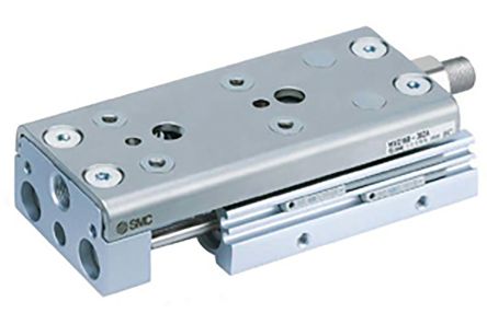 SMC Pneumatic Guided Cylinder - 12mm Bore, 20mm Stroke, MXQB Series, Double Acting