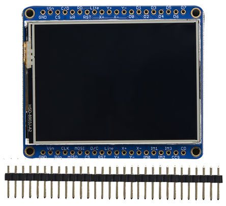 ADAFRUIT INDUSTRIES Module D'affichage 2.4pouces TFT LCD Display, Ecran Tactile Résistif, Pour Prise De MicroSD - ILI9341