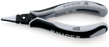 Knipex 34 42 Elektronikzange, Rundzange / Backen 22mm 136 Mm ESD