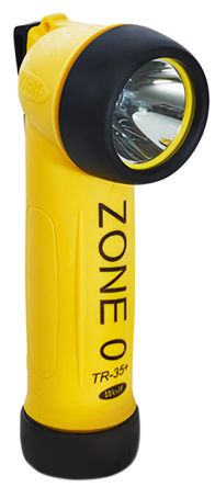 Wolf Safety TR-35+ Taschenlampe LED Gelb Im Plastik-Gehäuse, 130 Lm / 5 M, 200 Mm ATEX, IECEx-Zulassung