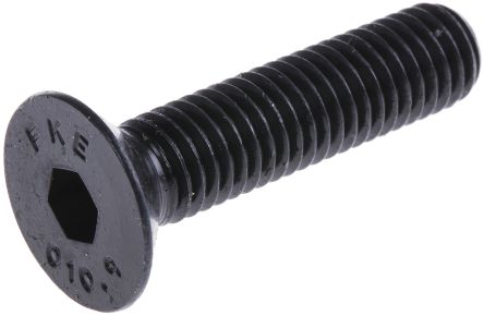 RS PRO Senkkopf Innensechskantschraube, Stahl Schwarz, M6 X 1mm, 12mm