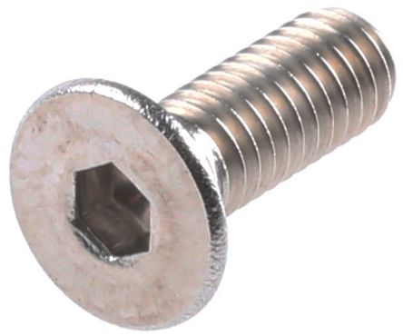 RS PRO Plain Stainless Steel Hex Socket Countersunk Screw, ISO 10642, M10 X 30mm