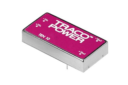 TRACOPOWER TEN 10 DC/DC-Wandler 10W 12 V Dc IN, 15V Dc OUT / 670mA 1.5kV Dc Isoliert