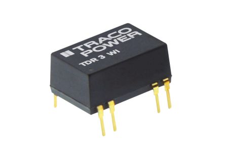 TRACOPOWER TDR 3WI DC/DC-Wandler 3W 12 V Dc IN, 15V Dc OUT / 200mA 1.5kV Dc Isoliert