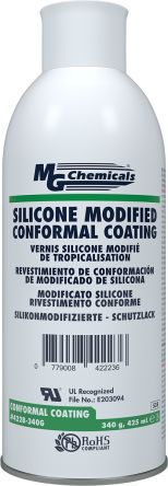 MG Chemicals Revestimiento De Conformación 422B De Silicona, Botella De 425 Ml, Transparente