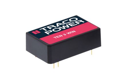 TRACOPOWER TEN 3WIN DC/DC-Wandler 3W 24 V Dc IN, 5V Dc OUT / 600mA 1.5kV Dc Isoliert