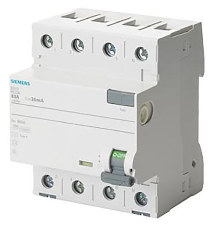 Siemens 漏电断路器, 5SV3系列, 40A, 30mA跳闸灵敏度