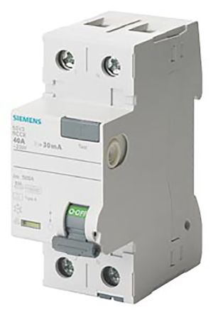 Siemens 5SV3 RCCB, 2-polig, 40A, 300mA Typ A Sentron