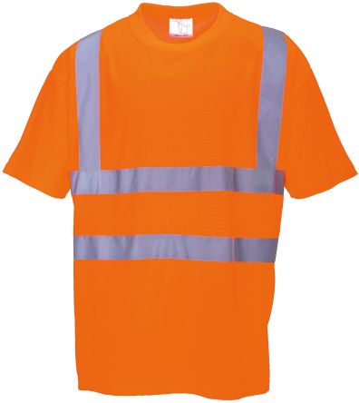 RS PRO T-Shirt Haute Visibilité Manches Courtes, Orange, Taille M, Mixte, Polyester