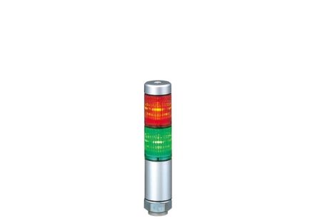 Patlite MPS LED Signalturm 2-stufig Mehrfarbig LED Rot/Grün + Dauer 125mm Multifunktion