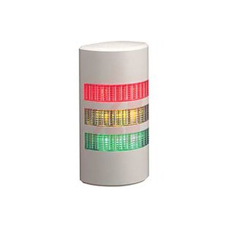 Patlite WEP LED Signalturm 3-stufig Linse Klar LED Rot/Gelb/Grün Dauer 176mm Multifunktion