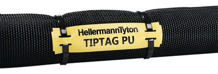 HellermannTyton TIPTAG Kabeletiketten X 100mm, 125 Auf Gelb Polyurethan