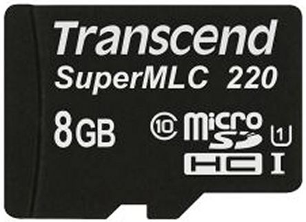 Transcend Tarjeta Micro SD MicroSDHC Sí 8 GB SuperMLC -40 → +85°C