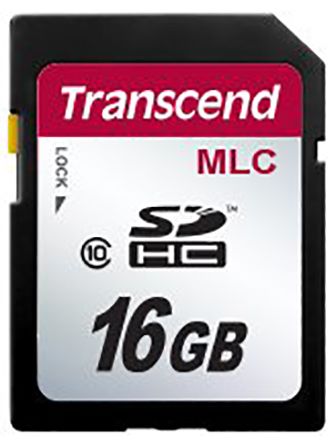 Transcend SDHC SD-Karte 16 GB Class 10 Industrieausführung, MLC