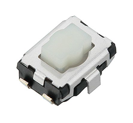 Panasonic Interruptor Táctil Tipo Placa De Empuje, Blanco, Contactos SPST 2.1mm, Montaje Superficial