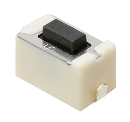Panasonic Interruptor Táctil Tipo Placa De Empuje, Negro, Contactos SPST 5mm, Montaje Superficial