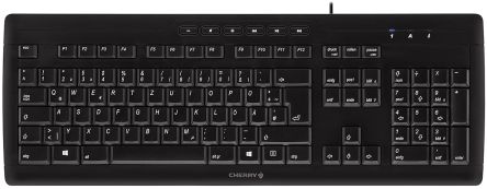CHERRY Tastiera Nero Cablato USB, QWERTZ Standard