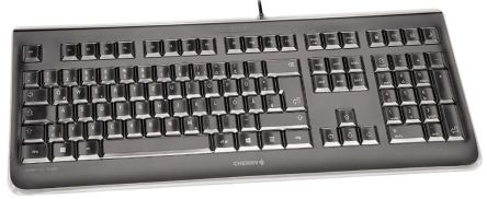 CHERRY JK-1068GB-2 Tastatur QWERTY (GB) Kabelgebunden Schwarz USB, 460 X 172 X 23mm