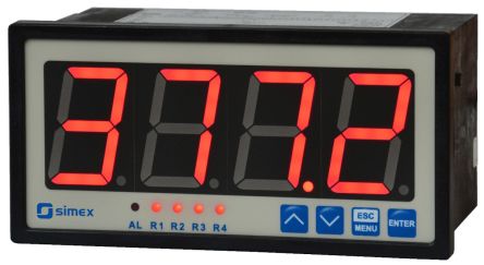 Simex 过程仪表, SRP-147系列, 测量0→10 V, 10 V, 67mm高切面, LED