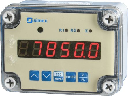 Simex 流量计数器 流量计, SPI 系列, 介质监测气体，液体, 24 V 直流电源 ABS，玻璃纤维, 100 mA额定电流